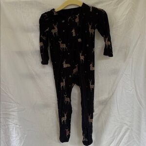 Kyte Baby Bamboo Footies- Midnight Reindeer